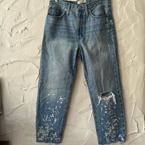 Madewell Women's Straight Leg Jeans - Distressed Blue